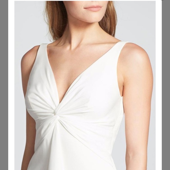 BHLDN Dresses Nwt Katie May Ivory Mykons Crepe Front Twist Gown